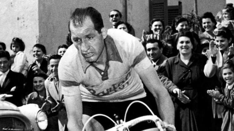 Gino Bartali climbing in the Tour de France historical context