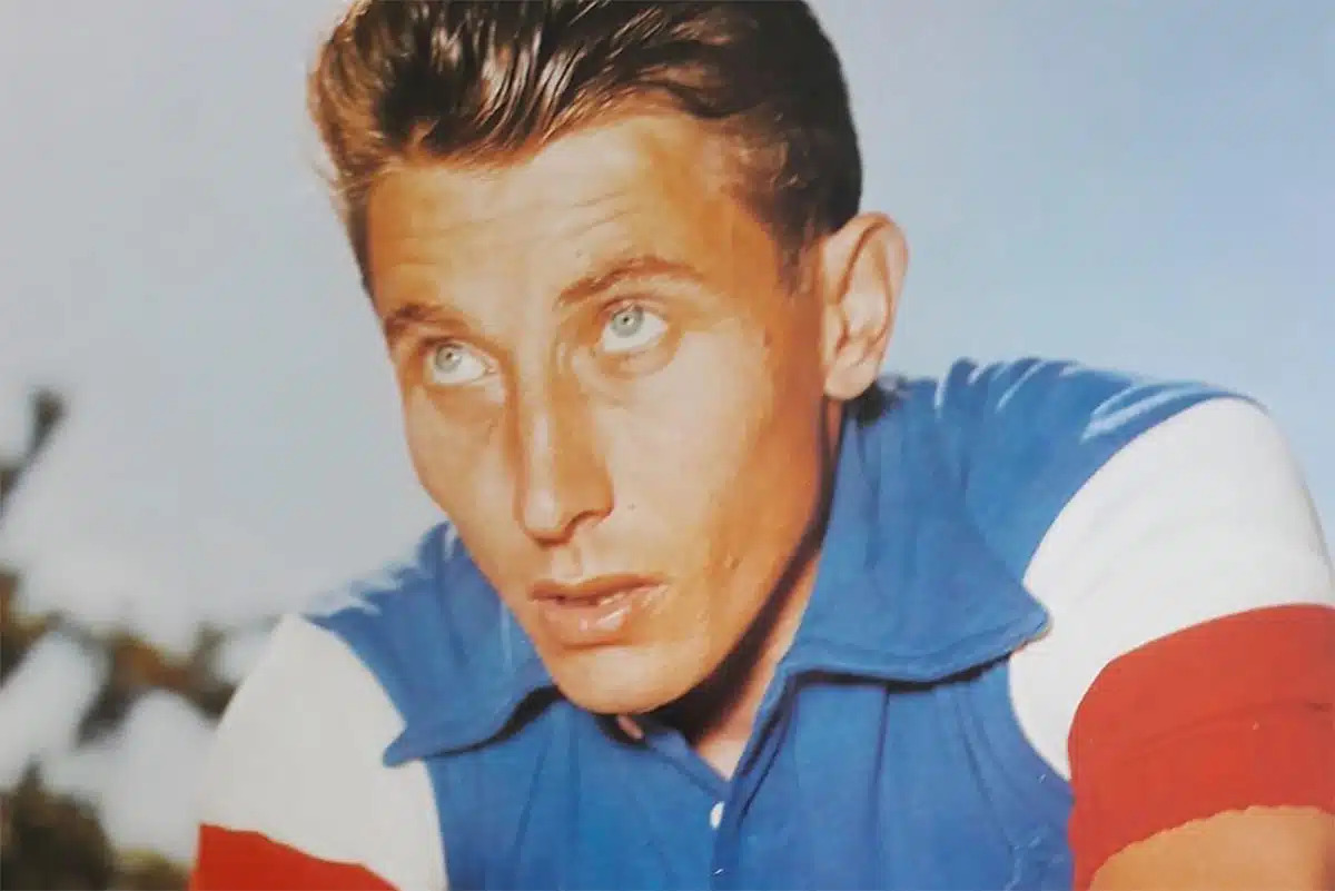 Jacques Anquetil portrait reflecting time-trial mastery