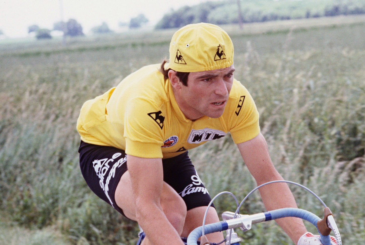 Bernard Hinault racing in the Tour de France