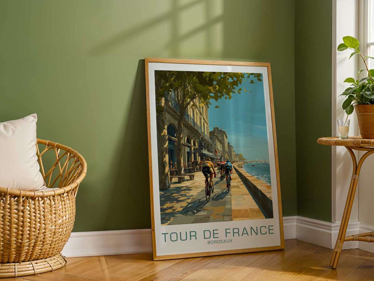 Poster typography and graphic elements with vintage printing marks and layered colors