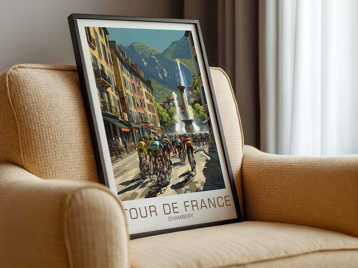 Artistic view of Chambéry in showing climbing effort and open-road atmosphere for living room decor