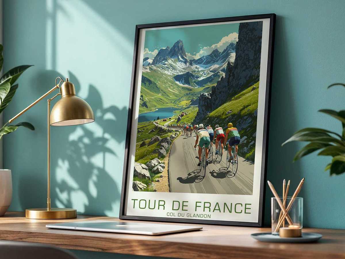 Gallery-style Col du Glandon artwork with refined details for gallery wall decor