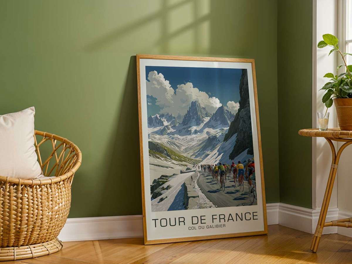 Detail of color palette and contrast that suggests cold altitude and changing light on the Galibier