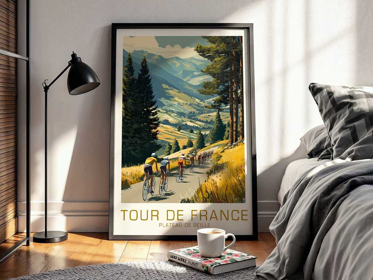Decorative wall art centered on How a Plateau de Beille with a bold atmosphere