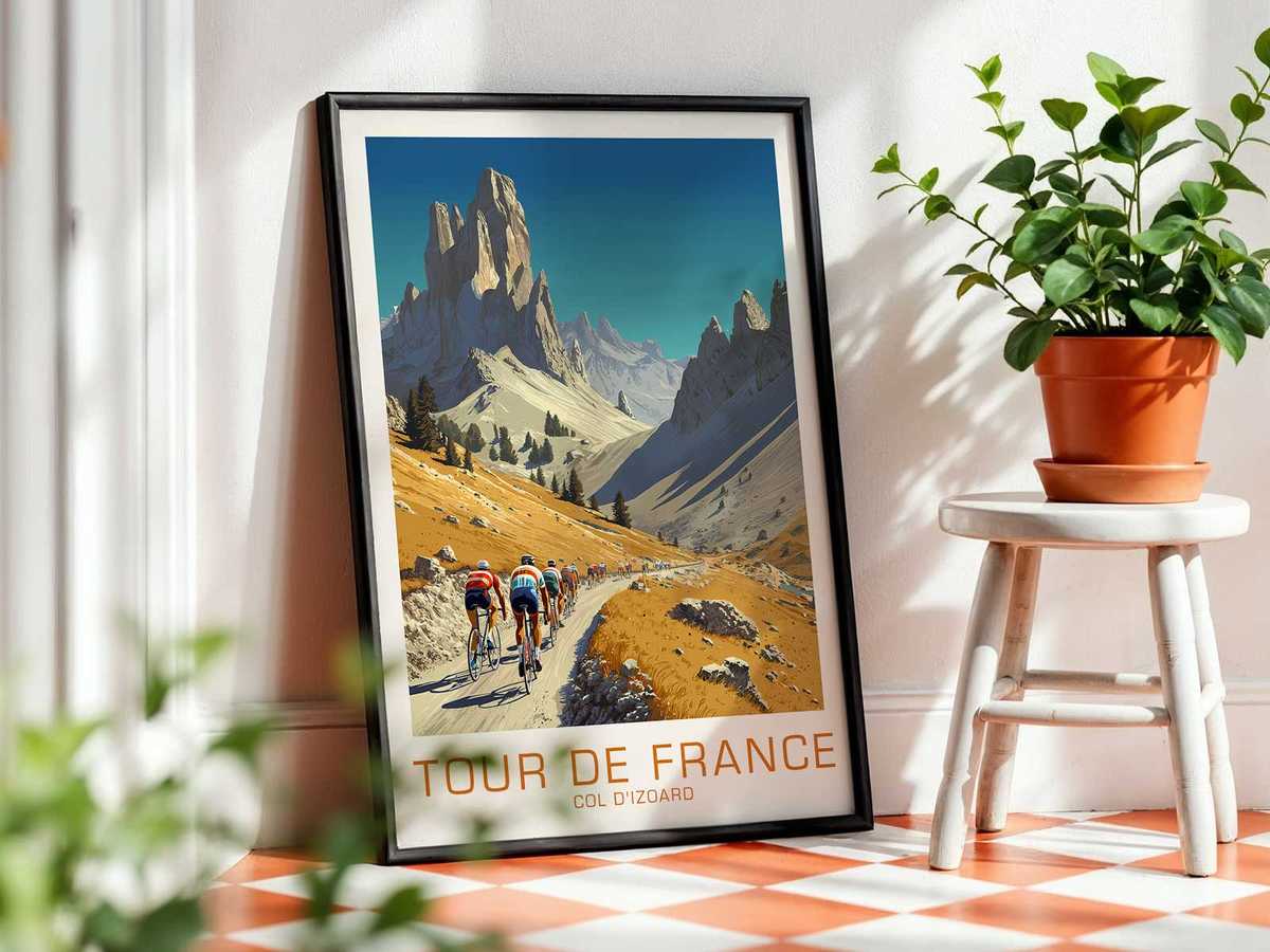 A leading group attacking on a steep Alpine climb in the 2016 Tour de France
