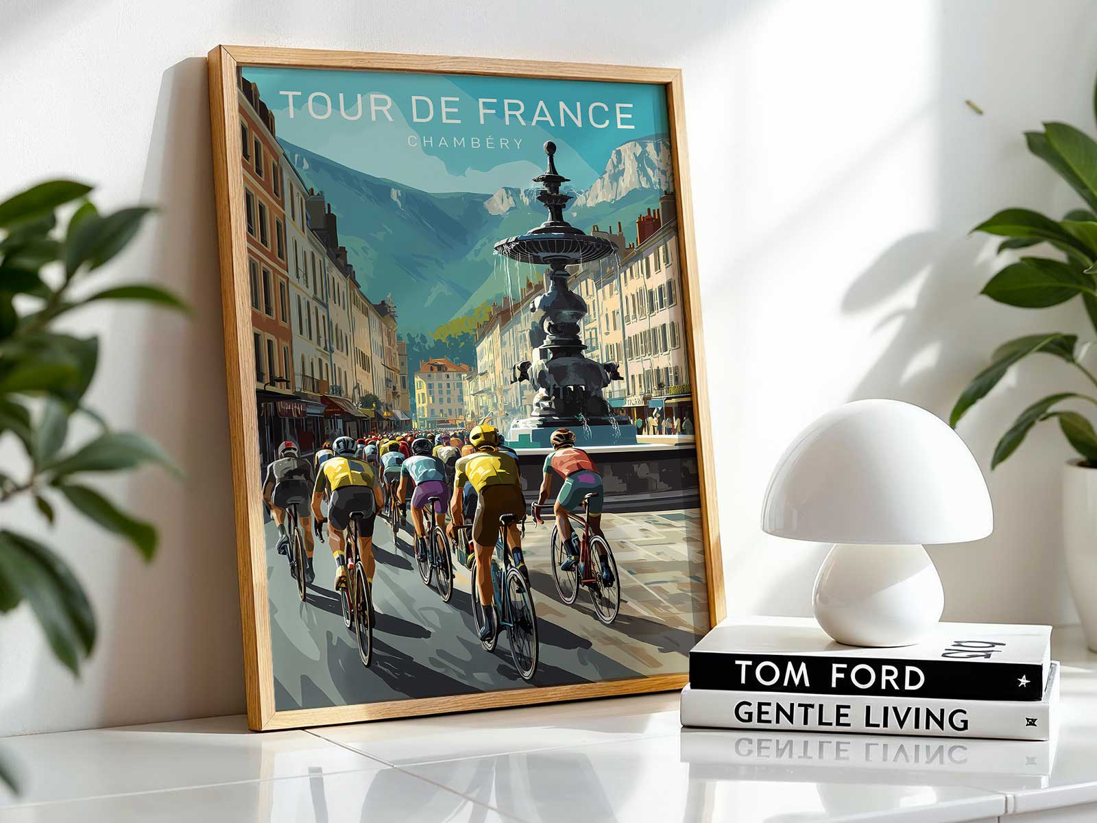 Directeur sportif speaking into radio as riders execute team tactics during a mountain stage