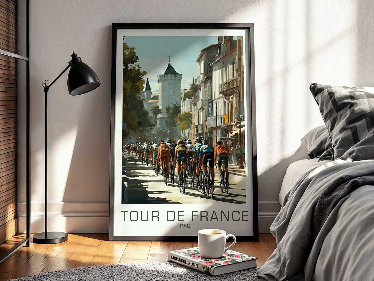 Team riders from a single squad organizing at the front of the peloton to control the chase pace