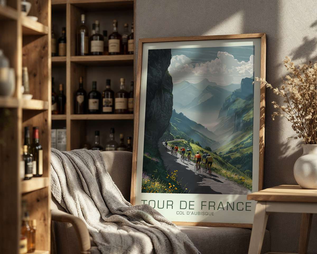 Tour de France cycling heritage poster collection inspired by famous stages and French road racing