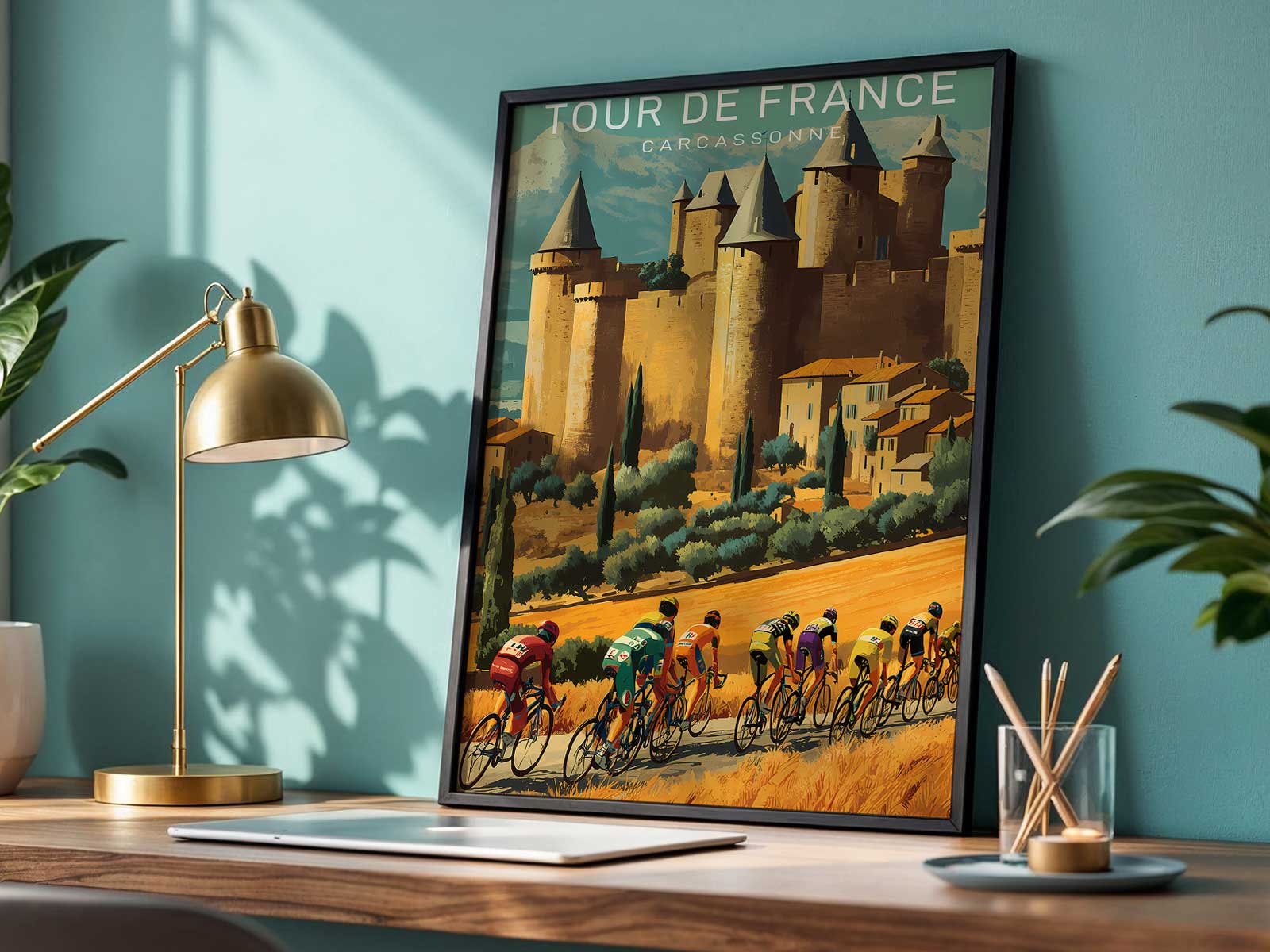 Close-up of bold retro typography and era-specific graphic elements on the poster